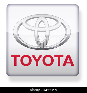 Toyota logo as an app icon. Clipping path included. Stock Photo