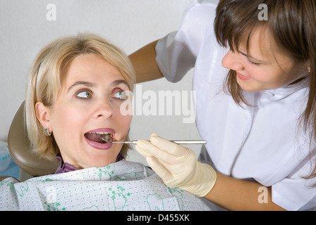 The young woman on reception at the dentist