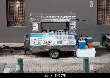 San Juan Food Cart, San Juan, Puerto Rico Stock Photo