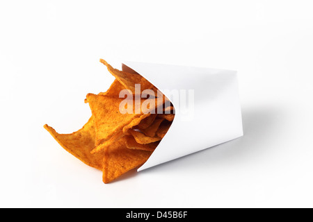 nachos in a white paper wrap Stock Photo