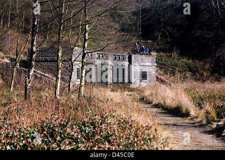 Part of the remains of The Terraced Gardens Rivington Pike Bolton Lancashire Stock Photo