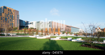 Eastside City Park is a 6.75 acre urban park located in the Eastside district of Birmingham City Centre. England, UK. Stock Photo