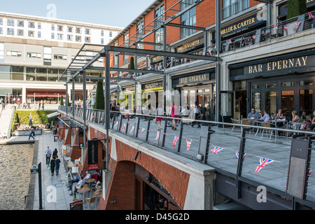 The Mailbox, canalside bars and restaurants, Birmingham Stock Photo