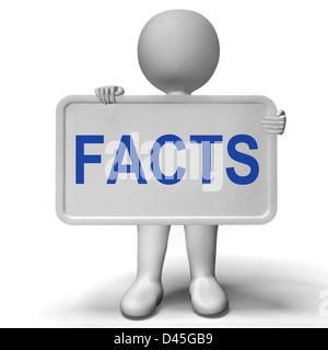 Facts Sign Showing True Information And Data Stock Photo