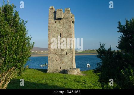 Grace O'Malley's Tower (Kildavnet Castle) a 16th century tower on Achill Island, Westport, County Mayo, Ireland Stock Photo