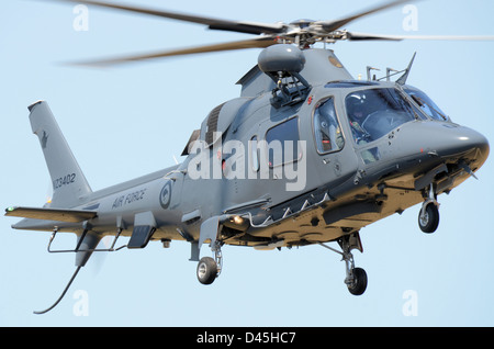 Agusta Westland A109 LUH: Military LUH Light Utility Helicopter variant for the Royal New Zealand Air Force. RNZAF military. Recently delivered Stock Photo