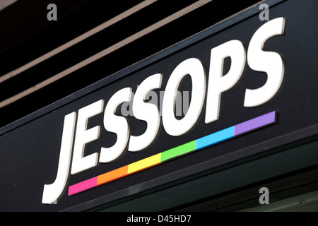 Sign for photographic equipment shop Jessops. Stock Photo