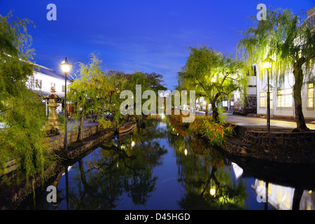 Famed Bridge and Canal of Kurashiki, Japan. Stock Photo