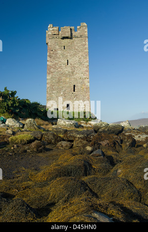 Grace O'Malley's Tower (Kildavnet Castle) a 16th century tower on Achill Island, Westport, County Mayo, Ireland Stock Photo