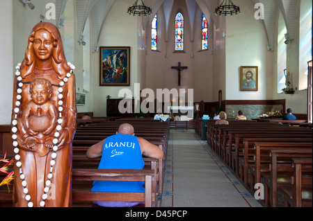 Inside Notre Dame Cathedral, Papeete Stock Photo