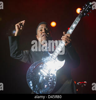 Munich, Germany. 5th March, 2013. Tito Jackson of the US group 'The Jacksons' performs on stage at Olympiahalle in Munich, Germany, 05 March 2013. They performed songs of the legendary Jackson 5. Photo: Marc Mueller/dpa/Alamy Live News Stock Photo