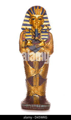 egyptian mummy coffin studio cutout Stock Photo