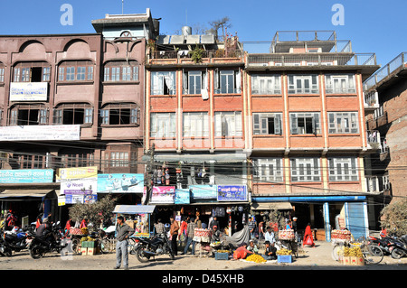 street scene Banepa Nepal Asia Stock Photo