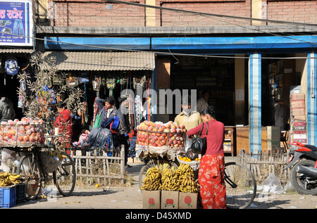 street scene Banepa Nepal Asia Stock Photo