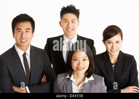 Studio Portrait Of Chinese Business Team Stock Photo