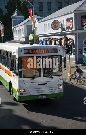 Golden Arrow bus service this vehicle is bound for the Lost City. Cape Town South Africa Stock Photo