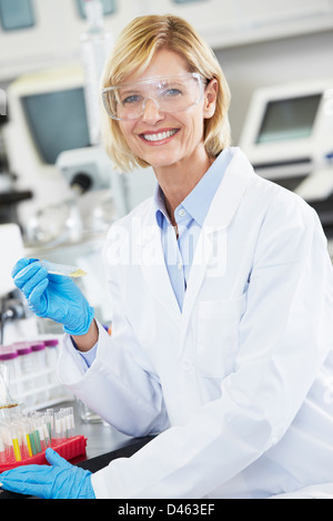 Female Scientist Working In Laboratory Stock Photo