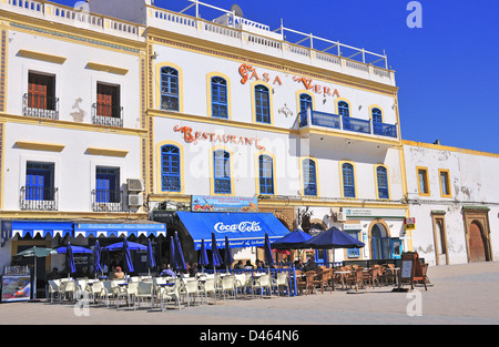 Restaurant Casa Vera in Moulay El Hassan Square, in the old town of Essaouira, Morocco, North Africa Stock Photo