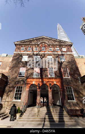 Wide angle view of the Entrance to Old Guy's House, from Guy's Campus, Kings College, London. Stock Photo