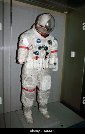 Apollo A7L Spacesuit, in the Kennedy Space center, Cape Canaveral, Florida, America Stock Photo