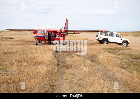 Britten-Norman BN-2B Islander Aircraft, Falkland Islands Stock Photo