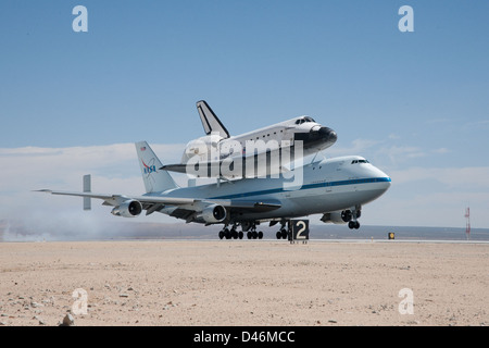 Space Shuttle Endeavour was transported on a 747 Shuttle Carrier ...
