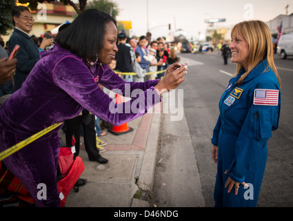 The Space Shuttle Endeavour was transported through Los Angeles to its ...