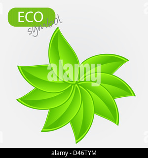 Environmental icon with plant. Vector illustration Stock Photo