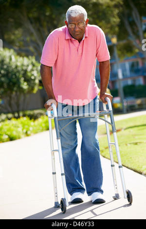 one african man walking walker sadness in silhouette isolated on white ...