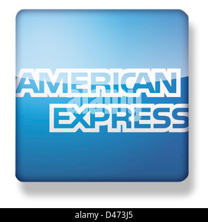 American Express logo as an app icon. Clipping path included. Stock Photo