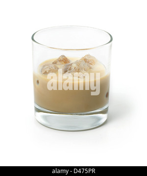 Glass of Baileys cut out on white background