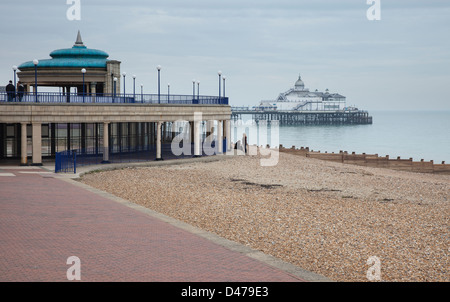 The bandstand and pier at Eastbourne, East Sussex Stock Photo