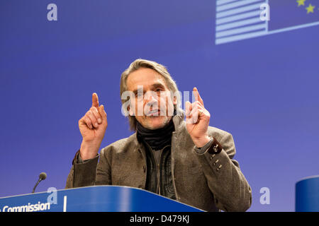 Oscar-winning actor and Executive Producer and Narrator of the documentary film 'Trashed' Mr Jeremy Irons Stock Photo