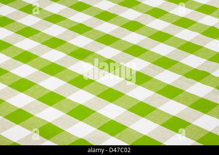 green checkered tablecloth Stock Photo