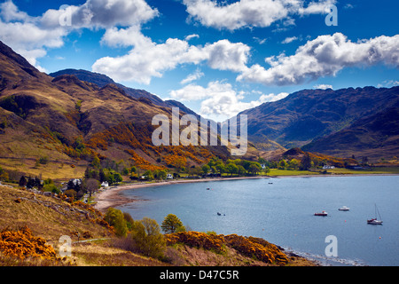 Arnisdale on the shores of Loch Hourn, Highlands, Scotland UK Stock ...