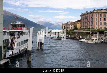 Ferry dock at Bellagio, Lake Como, Italy Stock Photo