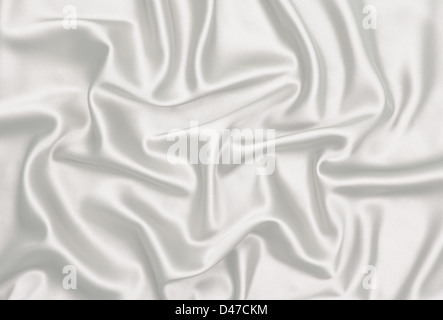 white satin or silk fabric background Stock Photo