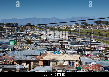 A view of homes in Philippi township in Cape Town, South Africa. One of ...