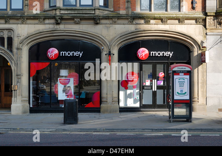 Virgin Money bank in Albert Square - formerly Northern Rock - see CF9JHG Stock Photo