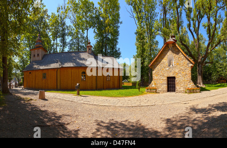 The oldest wooden church of Our Lady of Czestochowa in Zakopane, Poland. Stock Photo