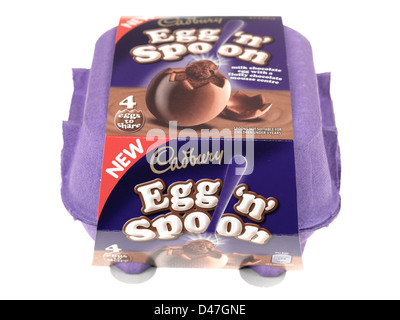 Cadbury Egg and Spoon Chocolate Stock Photo