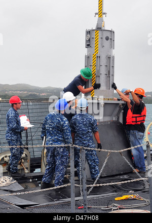 Sailors conduct Tomahawk land-attack missile certification operations. Stock Photo