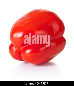 Fresh green and red pepper isolated on white background Stock Photo - Alamy