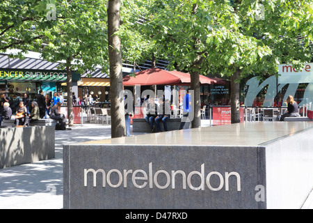 More London, the vibrant new business development on the south side of the river Thames, near Tower Bridge, in London, UK Stock Photo