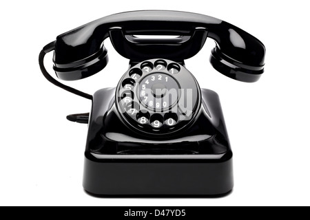 an old telephon with rotary dial Stock Photo