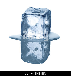 ice cube in front of white background Stock Photo - Alamy
