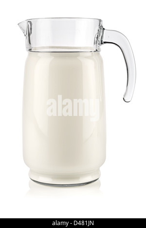 milk jug in front of white background Stock Photo
