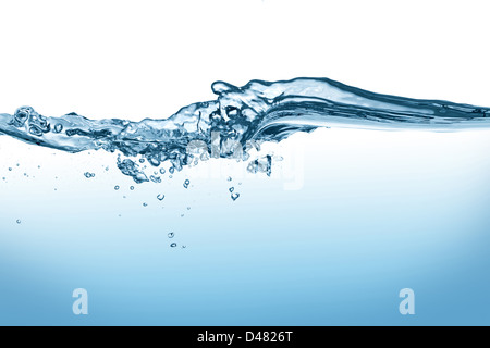 Water wave with splash, isolated on the white background Stock Photo ...