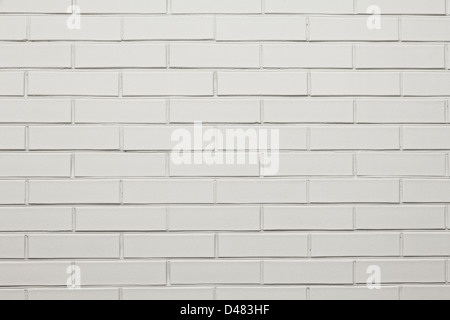white brick painted wall, perfect for background Stock Photo