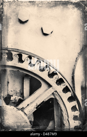 Detail of retro cog wheel Stock Photo